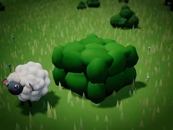 The Hedgerow, rendered in the game